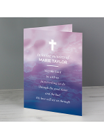 Personalised In Loving Memory Cross Card