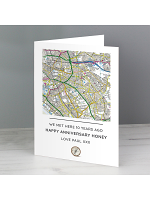 Personalised Present Day Map Compass Card