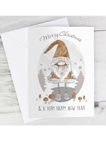 Personalised Scandinavian Christmas Gnome Card