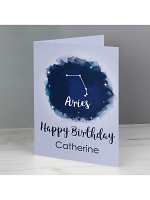 Personalised Aries Zodiac Star Sign Card (March 21st-April 19th)