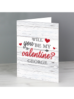 Personalised Be My Valentine Card