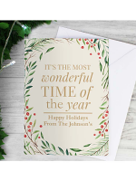 Personalised Â‘Wonderful Time of The YearÂ’ Christmas Card