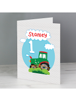 Personalised Tractor Birthday Card