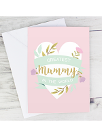 Personalised Floral Heart Mother's Day Card