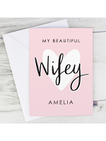 Personalised My Beautiful Wifey Card