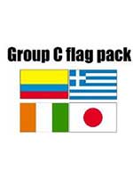 GROUP C Football World Cup 2014 Flag Pack (5ft x 3ft)