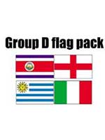 GROUP D Football World Cup 2014 Flag Pack (5ft x 3ft)