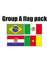 GROUP A Football World Cup 2014 Flag Pack (5ft x 3ft)