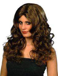 Glamour Wig - Brown Long Curls (Quantity 1)