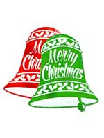 Glittered Christmas Bell Signs 