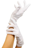 Gloves White Short Polyester Gloves In Display Pack