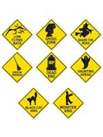 Halloween Road Sign Cutouts