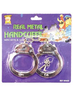 Handcuffs Metal With Key - Card