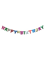 Happy Birthday Banner Foil Letters