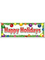 Happy Holidays Sign Banner 5' x 21"
