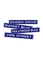 Hollywood Street Sign Cardboard Cutouts 