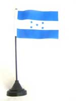 Honduras Table Flag with Stick and Base