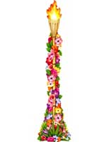 Jointed Floral Tiki Torch Decoration