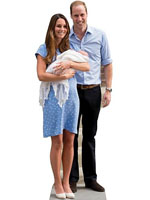 Kate - William and Baby Cambridge Lifesize Cardboard Cutout