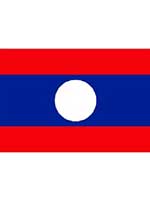 Laos Flag 5ft x 3ft With Eyelets For Hanging