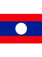 Laos Flag 5ft x 3ft With Eyelets For Hanging