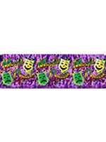 Mardi Gras Banner Metallic Fringe