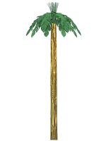 Metallic Hanging 8' Palm Tree Decoration