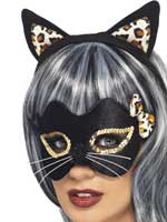 Midnight Kitty Eye Mask and Ear Set,Black