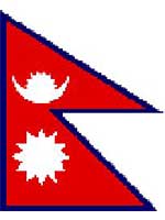 Nepal Flag 5ft x 3ft  With Eyelets For Hanging