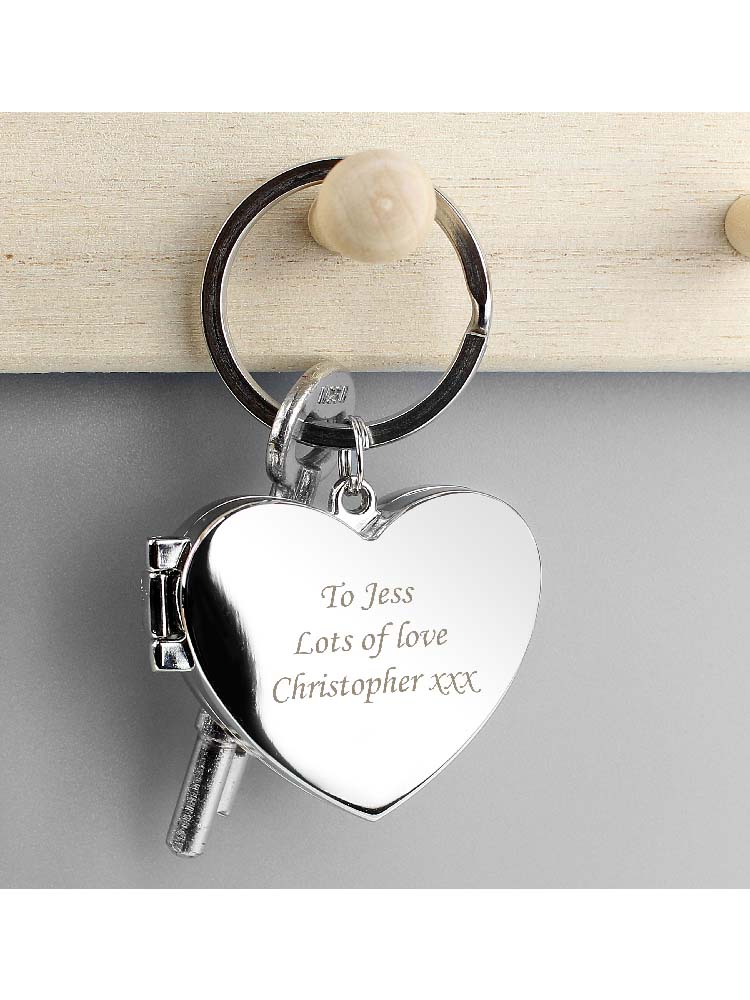 Personalised Heart Photoframe Keyring