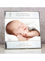 Personalised Silver Cross Square 6x4 Photo Frame