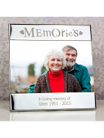 Personalised Silver Memories Square 6x4 Photo Frame