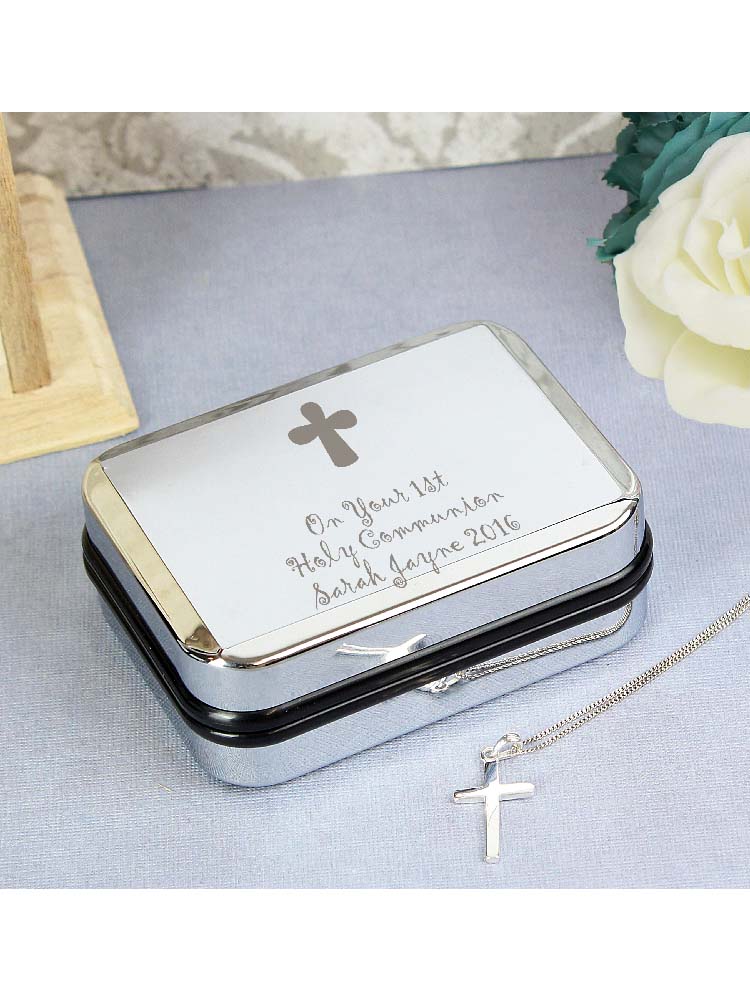 Personalised Cross Necklace and Box