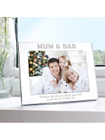 Personalised Silver 7x5 Mum & Dad Photo Frame