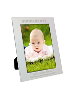 Personalised Silver 5x7 Godparents Photo Frame