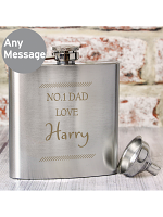 Personalised Classic Stainless Steel Hip Flask