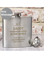 Personalised Any Message Stainless Steel Hip Flask