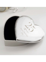 Personalised Birthday Big Age Heart Trinket Box