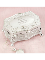 Personalised Any Message Small Antique Trinket Box