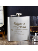 Personalised Father of the Groom Hip Flask