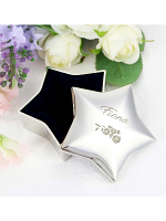Personalised Vintage Rose Star Trinket Box