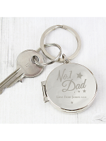 Personalised No.1 Dad Photo Keyring