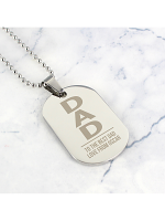 Personalised Dad Stainless Steel Dog Tag Necklace