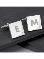 Personalised Initials and Age Square Cufflinks