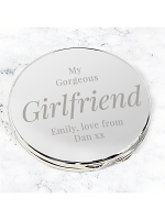 Personalised Free Text Compact Mirror