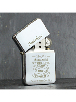 Personalised Vintage Typography Lighter