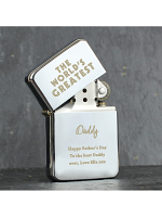 Personalised 'The World's Greatest' Silver Lighter