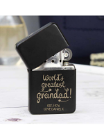 Personalised 'World's Greatest Grandad' Black Lighter