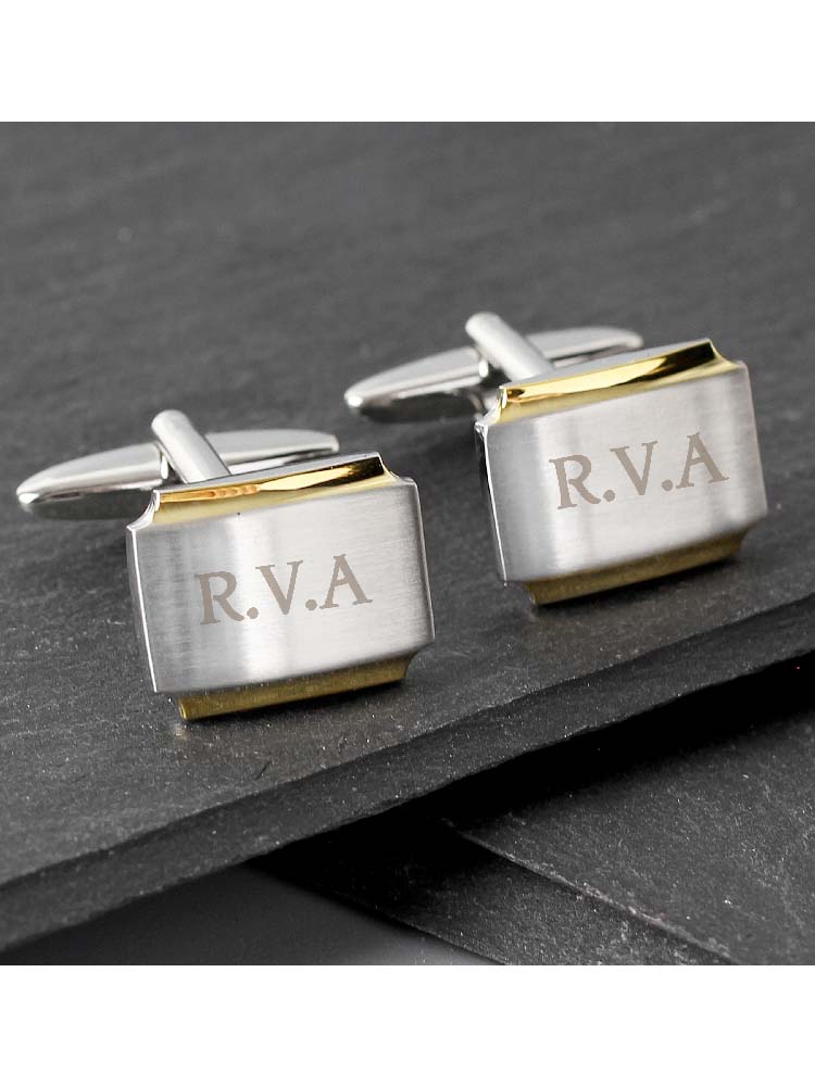 Personalised Gold Plated Cufflinks