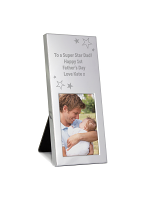 Personalised Stars Small 3x2 Silver Photo Frame